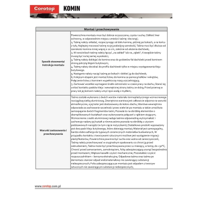 Taśma kominowa butylowa K-FLEX 280mm x 5mb
